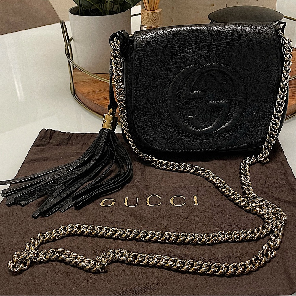 GUCCI 100% AUTHENTIC Small Soho Flap Crossbody Bag
